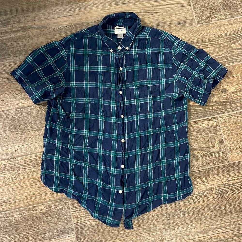 Mens short sleeve button down